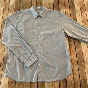 Calvin Klein mens slim fit striped button down dress shirt | size extra Large